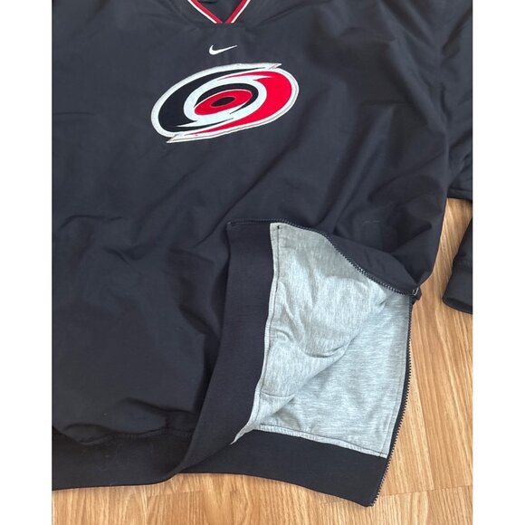 Nike Carolina Hurricanes Windbreaker XXL Pullover Jacket Black Red NHL Hockey - Picture 5 of 10